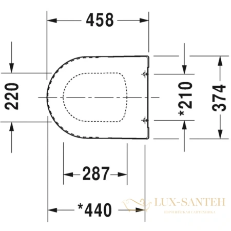 сиденье для унитаза duravit me by starck 0020010000, белый/хром