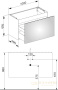 тумба под умывальник keuco plan, 32972180000, 1000х605х490 мм, к/ф: кашемир (ламинир. матовый/стекло)