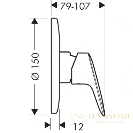 смеситель для душа hansgrohe logis (внешняя и скрытая часть) 71666000