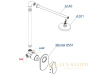 душевая система встраиваемая для душа 300 мм wasserkraft mindel a85146, белый матовый