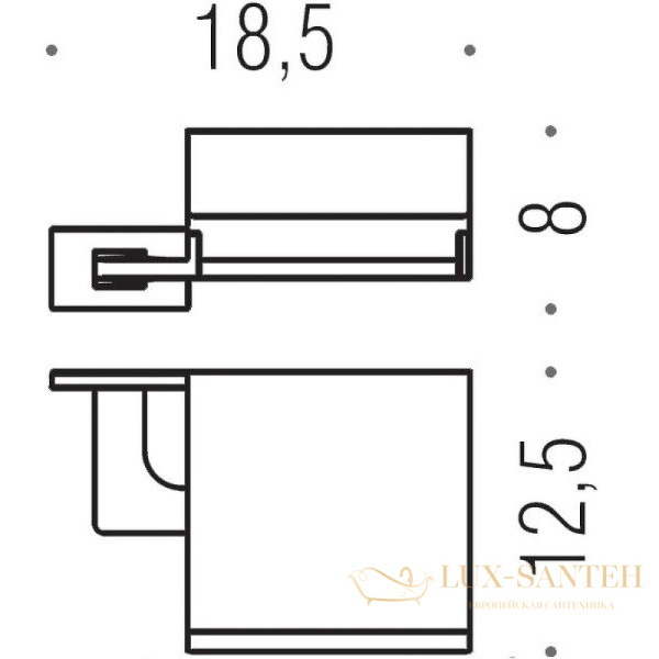 бумагодержатель colombo design look b1691.nm с крышкой, черный матовый