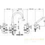смеситель на борт ванны cisal barcelona, ba00026021, на 4 отверстия, излив 210 мм, хром