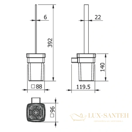 ерш langberger vico 11325a-bp, черный матовый