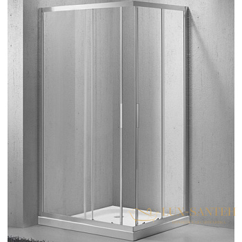 душевой уголок belbagno sela sela-ah-2-120/90-c-cr 120x90 см профиль хром, стекло прозрачное 