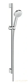 душевой гарнитур hansgrohe crometta 100 vario uni 26657400 белый/хром