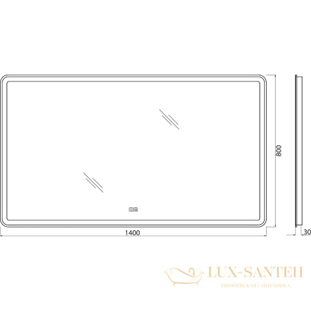 зеркало belbagno spc-mar-1400-800-led-tch-warm 140 см с подсветкой, с подогревом, с сенсорным выключателем 