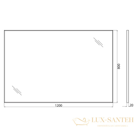 зеркало belbagno spc spc-al-1200-800, хром