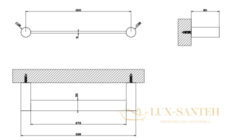 полотенцедержатель gessi 316 accessories 54797.726 30 см, бронза шлифованная pvd