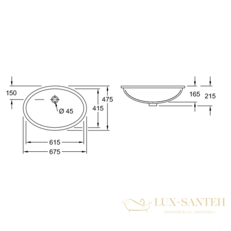 раковина villeroy & boch evana 61440001 67,5х47,5 см, альпийский белый