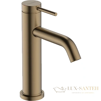 смеситель для раковины hansgrohe tecturis s 73310140 с донным клапаном, бронза шлифованная