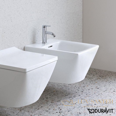 биде duravit viu 2292150000 подвесное, белый