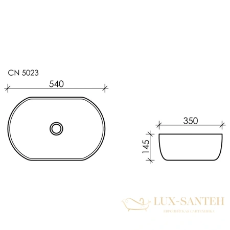 раковина ceramica nova element cn5023 54x35 см, белый