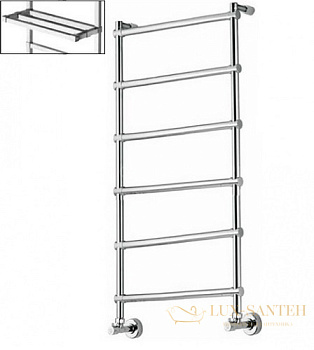 полотенцесушитель водяной margaroli sole 4424706crp, с полкой, высота 107.2 см, ширина 53 см, хром
