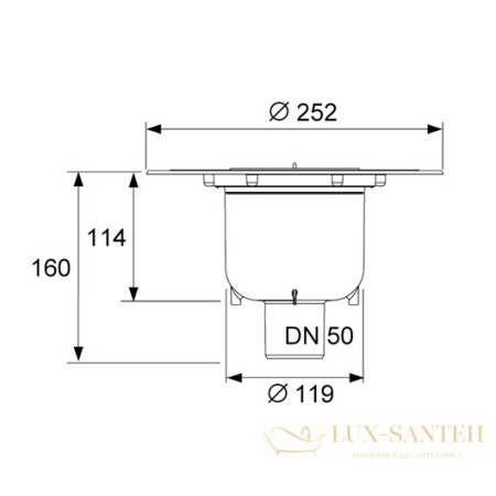 сифон для трапа tece tecedrainpoint s 3601600 вертикальный dn 50, черный