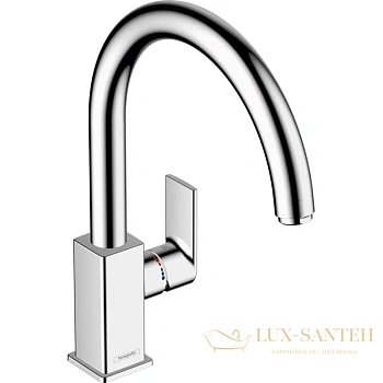 кухонный смеситель 260 однорычажный с поворотным изливом hansgrohe vernis shape m35 71871000 хром