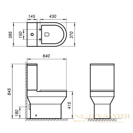 унитаз компакт belbagno norma bb339cpr/bb2111sc без бачка с сиденьем микролифт, белый