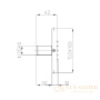 боковая форсунка bossini cubic flat i00176.073, черный матовый