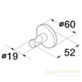 крючок gustavsberg g2 gb41103844 00, цвет хром