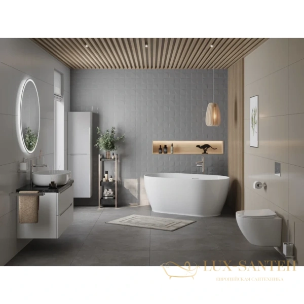 ванна акриловая свободностоящая 170x80 см belbagno bb413-1700-800, белый глянцевый