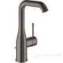 смеситель для раковины с донным клапаном grohe essence new 32628a01, темный графит глянцевый 