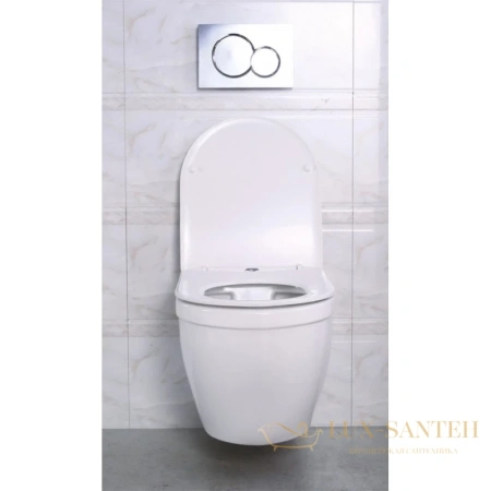 комплект подвесной унитаз belbagno loto bb070chr/sc + система инсталляции belbagno bb002-80 + bb005-pr-chrome, белый