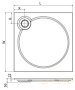 ножки для поддонов cezares tray-s-4.1-ml, черный матовый