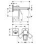 смеситель для раковины hansgrohe metropol 74525000, хром