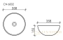 раковина ceramica nova element cn6002 35,8x35,8 см, белый