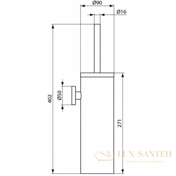 ерш ideal standard iom a9128my, нержавеющая сталь