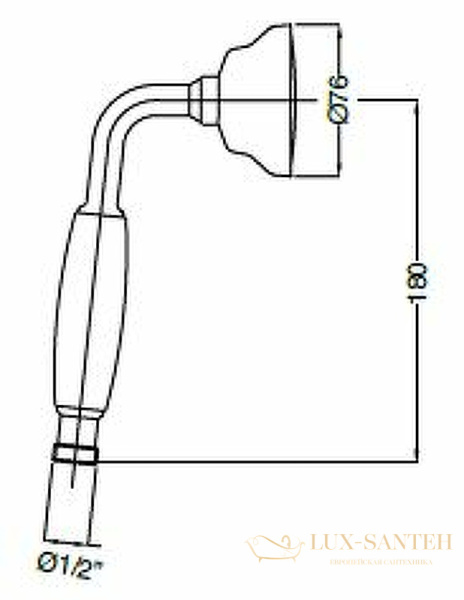 ручной душ cezares czr czr-u-d1fc-03/24-bi, золото