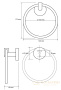 кольцо для полотенец bemeta dark 104204060, черный матовый