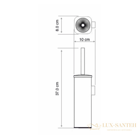 щетка для унитаза подвесная wasserkraft k-1167black, никель