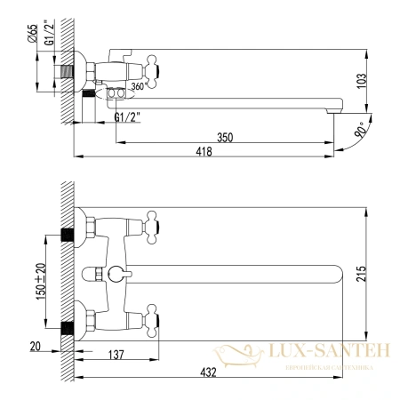 смеситель lemark standard lm2112c универсальный, хром