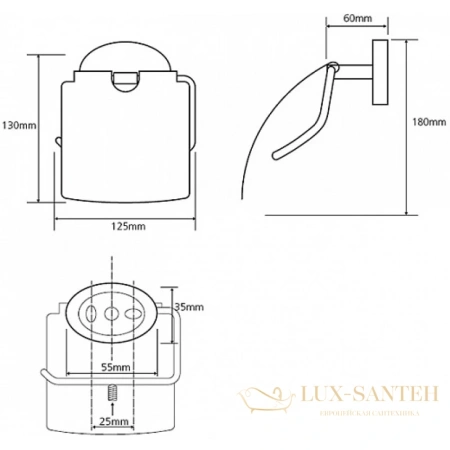 бумагодержатель bemeta oval 118412011, хром