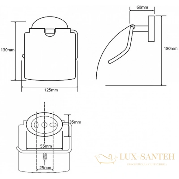 бумагодержатель bemeta oval 118412011, хром