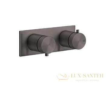 термостат gessi 316 shower 54032.707 для душа, внешняя часть, black metal brushed pvd