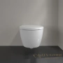 подвесной безободковый унитаз villeroy & boch viclean v0e100r1 с функцией биде с сиденьем микролифт, альпийский белый