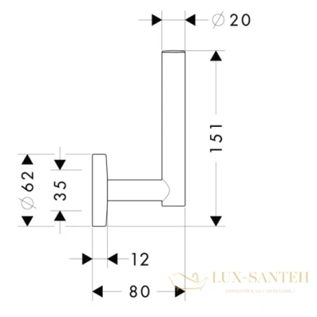 держатель бумаги hansgrohe logis 40517000