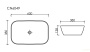 умывальник чаша накладная овальная голубой матовый, ceramica nova element 600*380*138мм cn6049ml