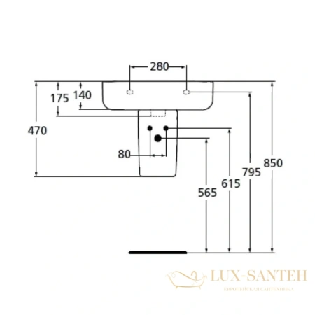 полупьедестал ideal standard connect e797401, белый