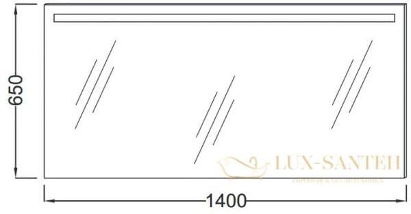 зеркало с подсветкой jacob delafon parallel eb1420-nf