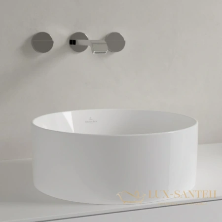 раковина villeroy & boch collaro 4a184001 40х40 см, альпийский белый