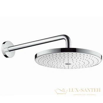 верхний душ hansgrohe raindance select s 300 2jet 27378400 с держателем 390 мм, ½’ белый/хром