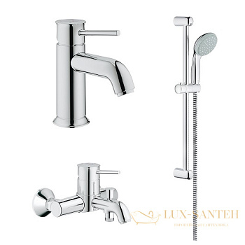 комплект смесителей grohe bauclassic 124404 3 в 1, хром