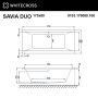 ванна whitecross savia duo 170x80 "relax", 0103.170080.100.relax.wh, белый