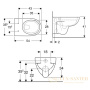 чаша подвесного унитаза geberit renova 203050000 безободковая, белый