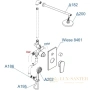 душевой комплект wasserkraft sauer a84202 250 мм, оружейная сталь