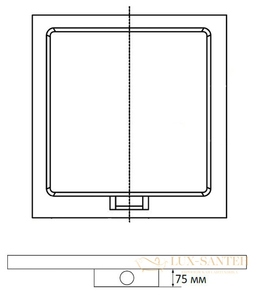 душевой поддон rgw sta 16330199-04 из искусственного камня sta-01b 90x90, черный