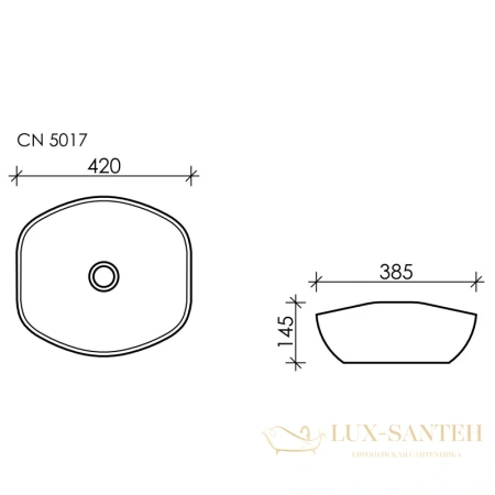 раковина ceramica nova element cn5017 42x38,5 см, белый