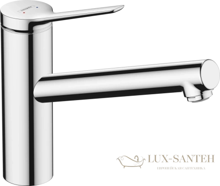 смеситель для кухни hansgrohe zesis m33 150 1jet 74802000, хром